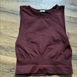 Gymshark Sweat Seamless Midi Tank Burgundy